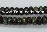 CDB234 15.5 inches 6*10mm rondelle natural dragon blood jasper beads