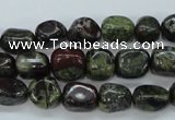 CDB236 15.5 inches 8*12mm nuggets natural dragon blood jasper beads