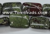 CDB244 15.5 inches 18*25mm rectangle natural dragon blood jasper beads