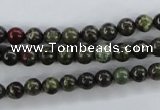 CDB251 15.5 inches 8mm round natural dragon blood jasper beads