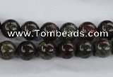 CDB252 15.5 inches 10mm round natural dragon blood jasper beads