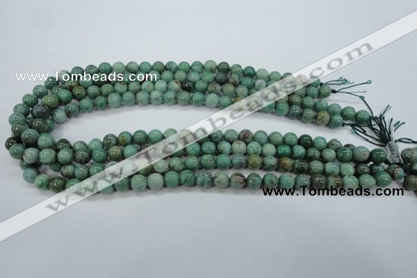 CDB41 15.5 inches 8mm round new dragon blood jasper beads