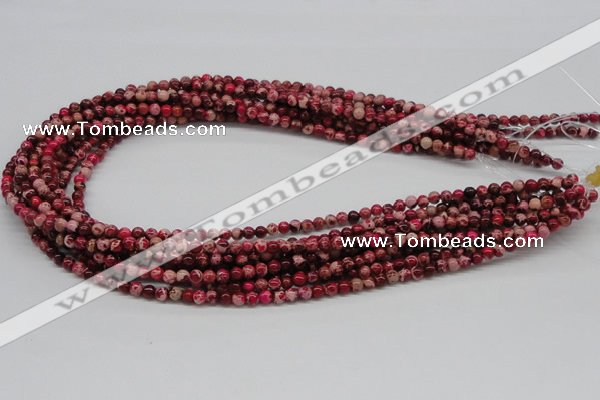 CDE01 15.5 inches 4mm round dyed sea sediment jasper beads