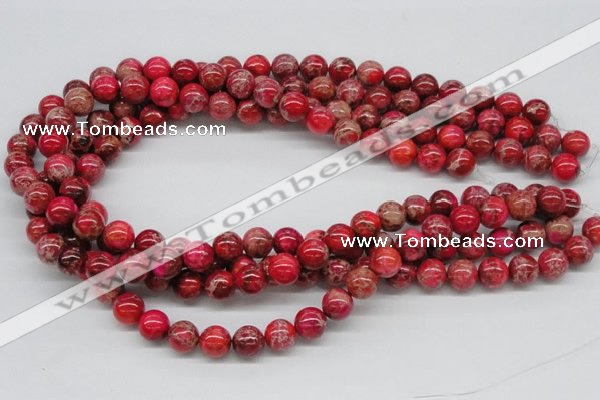 CDE04 15.5 inches 10mm round dyed sea sediment jasper beads