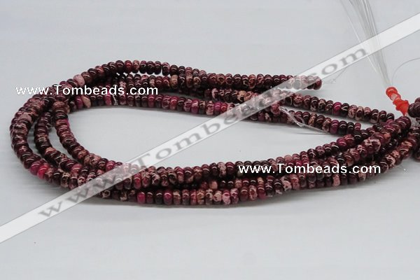 CDE06 15.5 inches 4*8mm rondelle dyed sea sediment jasper beads