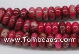 CDE07 15.5 inches 5*10mm rondelle dyed sea sediment jasper beads