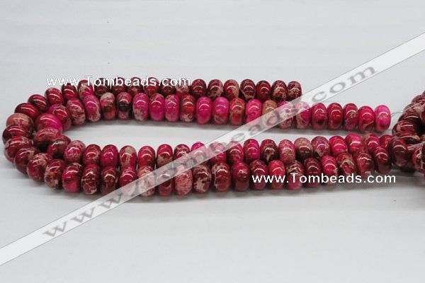 CDE08 15.5 inches 10*16mm rondelle dyed sea sediment jasper beads