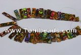 CDE1012 Top drilled 9*15mm - 10*45mm sticks sea sediment jasper beads