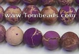 CDE1021 15.5 inches 6mm round matte sea sediment jasper beads