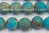 CDE1026 15.5 inches 6mm round matte sea sediment jasper beads