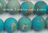 CDE1028 15.5 inches 10mm round matte sea sediment jasper beads