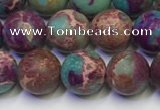 CDE1036 15.5 inches 6mm round matte sea sediment jasper beads