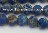 CDE1041 15.5 inches 6mm round matte sea sediment jasper beads