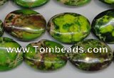 CDE118 15.5 inches 15*20mm oval dyed sea sediment jasper beads