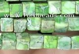 CDE1205 15.5 inches 4.5mm - 5mm cube sea sediment jasper beads