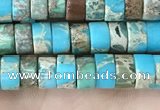 CDE1233 15.5 inches 3*6mm heishi sea sediment jasper beads