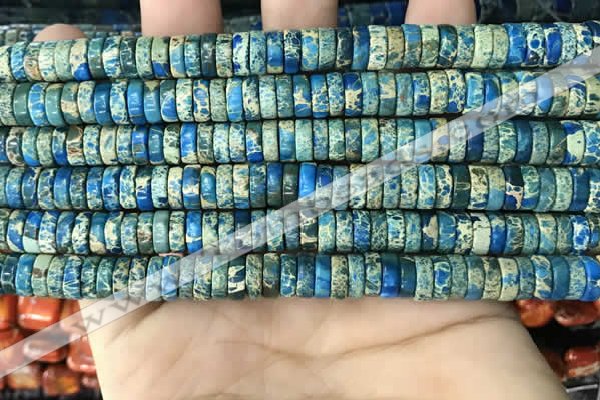 CDE1241 15.5 inches 3*8mm heishi sea sediment jasper beads