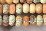 CDE1260 15.5 inches 4*6mm rondelle sea sediment jasper beads