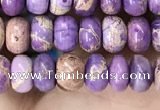 CDE1262 15.5 inches 4*6mm rondelle sea sediment jasper beads