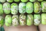 CDE1268 15.5 inches 4*6mm rondelle sea sediment jasper beads