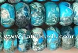 CDE1273 15.5 inches 5*8mm rondelle sea sediment jasper beads