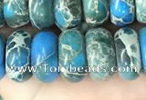 CDE1281 15.5 inches 6*10mm rondelle sea sediment jasper beads