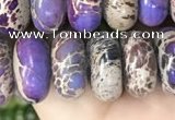 CDE1290 15.5 inches 6*12mm rondelle sea sediment jasper beads
