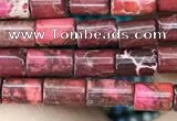 CDE1301 15.5 inches 4*6mm tube sea sediment jasper beads