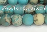 CDE1377 15.5 inches 6mm round matte sea sediment jasper beads