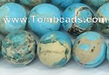 CDE1379 15.5 inches 10mm round matte sea sediment jasper beads