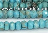 CDE1395 15.5 inches 2.5*4mm faceted rondelle sea sediment jasper beads