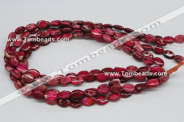 CDE14 15.5 inches 10*14mm oval dyed sea sediment jasper beads