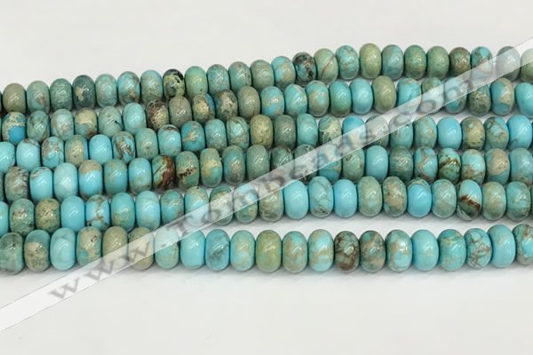 CDE1401 15.5 inches 5*8mm rondelle sea sediment jasper beads