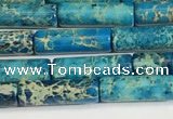 CDE1425 15.5 inches 4*13mm tube sea sediment jasper beads wholesale