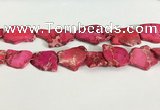 CDE1433 25*35mm - 35*45mm freefrom sea sediment jasper slab beads