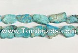 CDE1434 25*35mm - 35*45mm freefrom sea sediment jasper slab beads