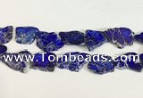 CDE1437 25*35mm - 35*45mm freefrom sea sediment jasper slab beads