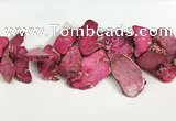 CDE1442 Top drilled 15*25mm - 30*50mm freefrom sea sediment jasper beads