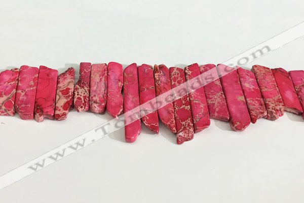 CDE1452 Top drilled 8*15mm - 10*60mm sticks sea sediment jasper beads