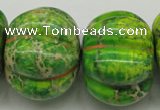 CDE150 15.5 inches 25*34mm pumpkin dyed sea sediment jasper beads