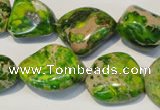 CDE154 15.5 inches 15*20mm nugget dyed sea sediment jasper beads