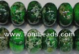 CDE165 15.5 inches 11*18mm rondelle dyed sea sediment jasper beads