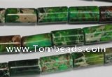 CDE167 15.5 inches 8*16mm tube dyed sea sediment jasper beads