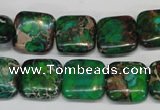 CDE193 15.5 inches 14*14mm square dyed sea sediment jasper beads