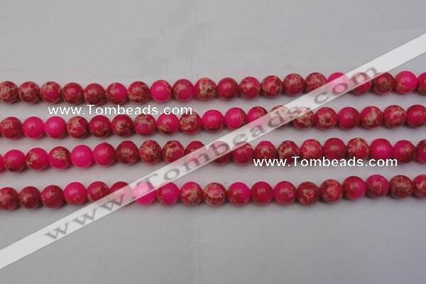 CDE2013 15.5 inches 8mm round dyed sea sediment jasper beads