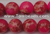 CDE2016 15.5 inches 14mm round dyed sea sediment jasper beads