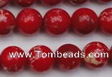 CDE2026 15.5 inches 12mm round dyed sea sediment jasper beads