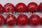 CDE2027 15.5 inches 14mm round dyed sea sediment jasper beads