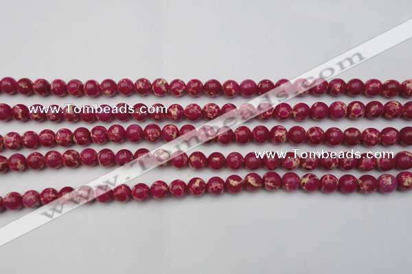 CDE2034 15.5 inches 6mm round dyed sea sediment jasper beads