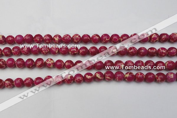 CDE2035 15.5 inches 8mm round dyed sea sediment jasper beads